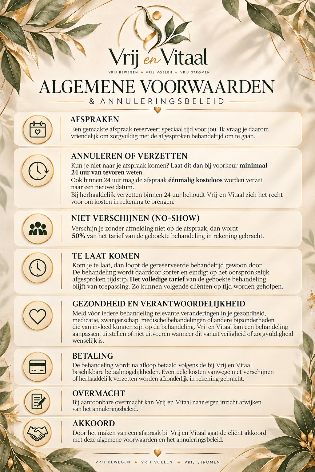 Voorwaarden & annuleren